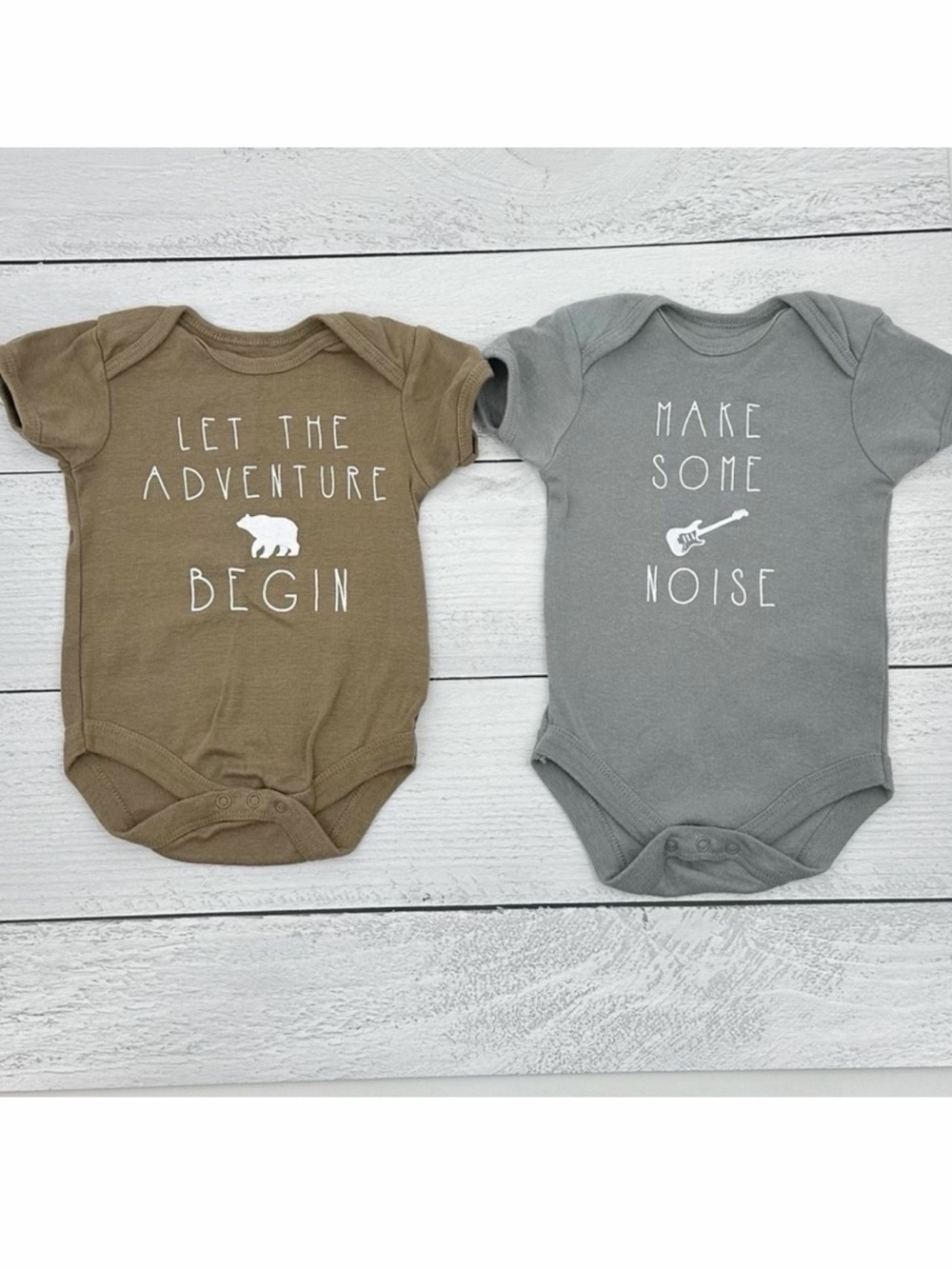 Baby Bodysuit Bundle 3-6 Months Graphic Onesies Adventure Noise Sleep Set - Picture 5 of 8